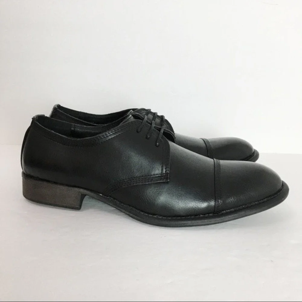 Kenneth Cole Unlisted Mens Size 8.5 House Rules Oxford‎ Black Dress Shoes